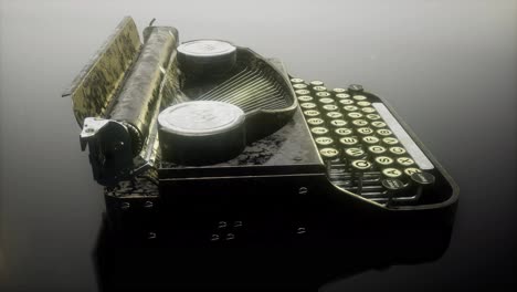 Schleife-Retro-Schreibmaschine-Im-Dunkeln